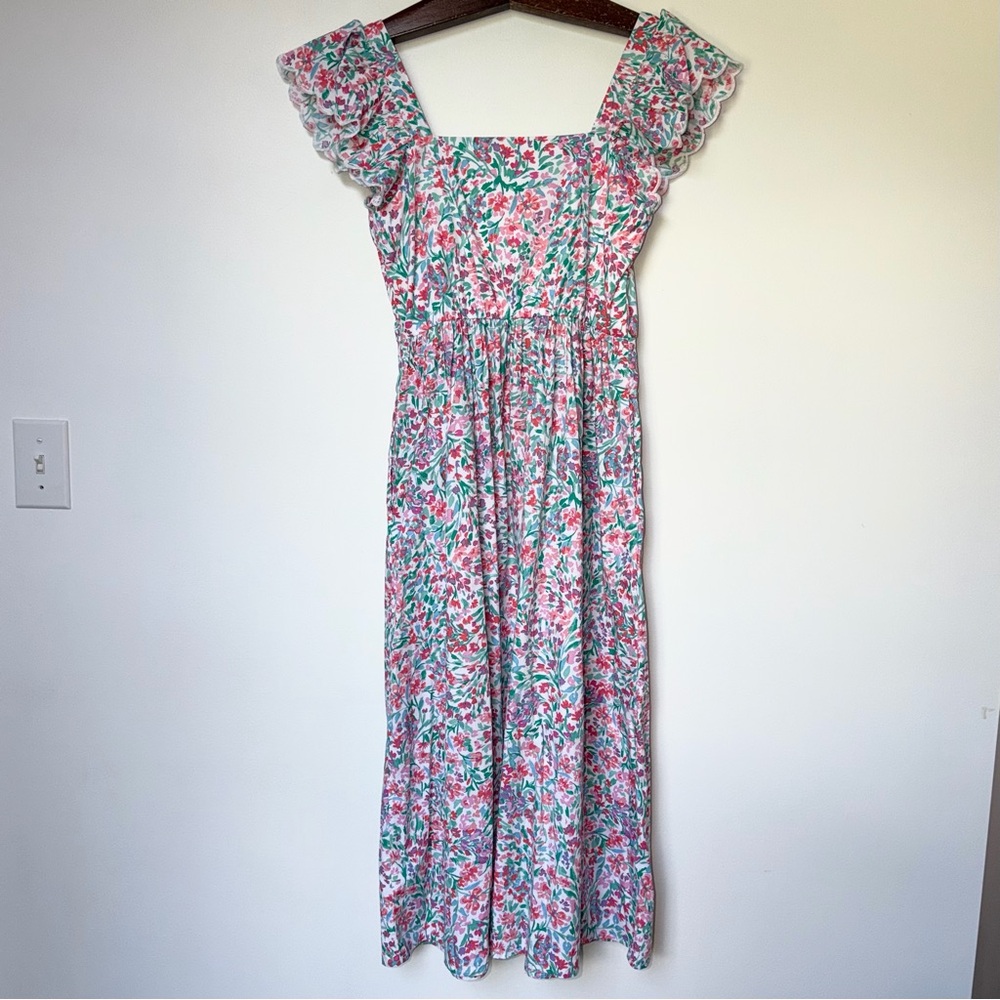 J. Crew Ruffle-sleeve Midi Dress in Bright Spearamint - Picture 5 of 13